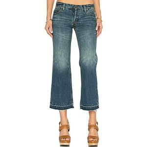 Free People Raw Hem Cropped Jeans